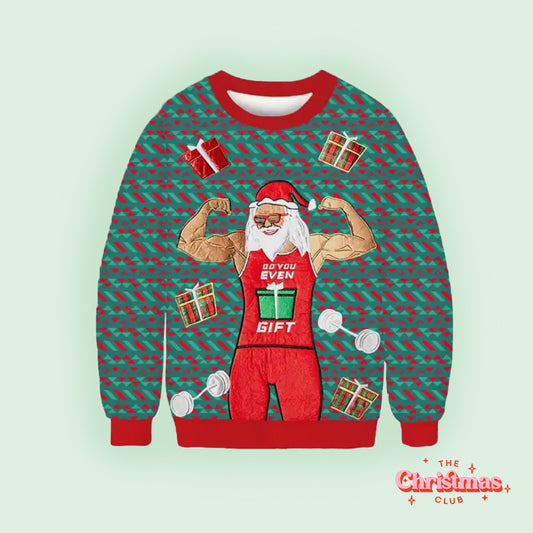 Do You Even Gift, Bro? Ugly Christmas Sweater