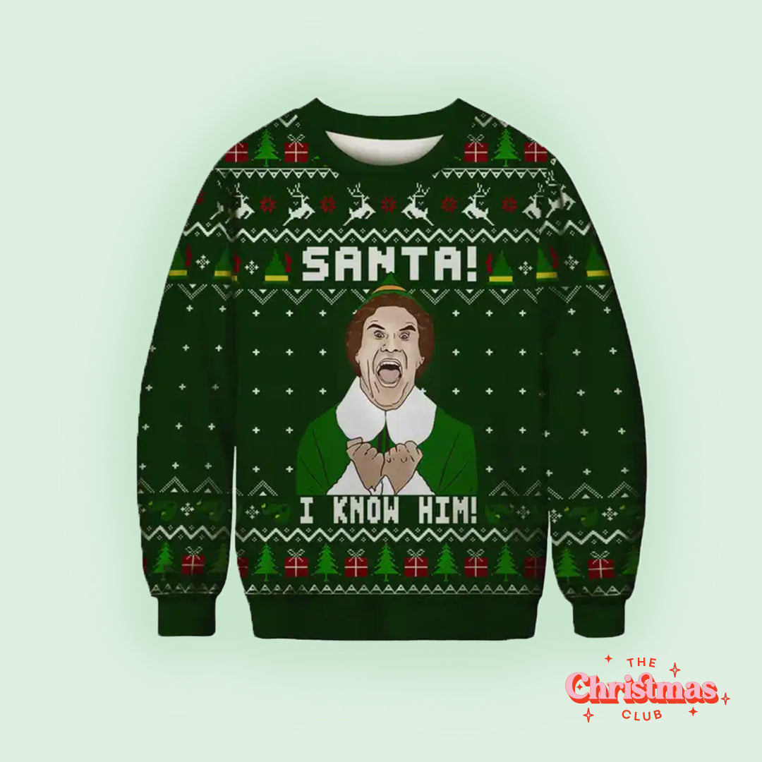 OMG, SANTA!! Ugly Christmas Sweater