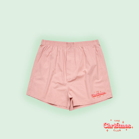 The Christmas Club PJ Shorts - Pink